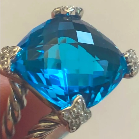 David Yurman Jewelry - David Yurman Blue Topaz Hampton Ring